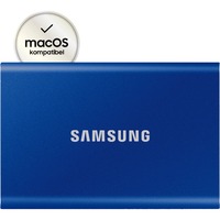 SAMSUNG Portable SSD T7 500 GB Blu blu, 500 GB, USB tipo-C, 3.2 Gen 2 (3.1 Gen 2), 1050 MB/s, Protezione della password, Blu