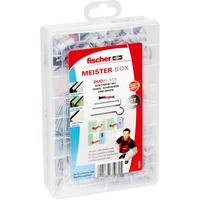 fischer Scatola Meister DUOBLADE tasselli per cartongesso, Tassello grigio chiaro/Rosso