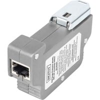 Digitus Protezione da sovratensioni PoE (RJ-45), montaggio su guida DIN grigio