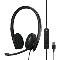 EPOS | SENNHEISER ADAPT 160 USB II Auricolare Cablato A Padiglione Ufficio USB tipo A Nero, Headset Nero, Cablato, Ufficio, 20 - 20000 Hz, 136 g, Auricolare, Nero