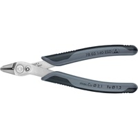 KNIPEX 78 03 140 ESD non classificato, Pinze per elettronica grigio, Side-cutting pliers, Acciaio inossidabile, Acciaio, Plastica, Nero/Grigio, 12,5 cm, 55 g