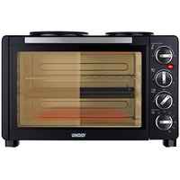 Unold 68885 cucina Elettrico Ceramica Nero, Mini forno Nero, Cucina, Nero, Manopola, Nero, Metallo, Vetro
