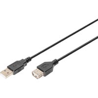 Digitus Cavo di prolunga USB 2.0, connettore USB-A > presa USB-A Nero