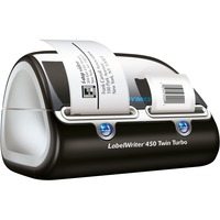Dymo LabelWriter 450 Twin Turbo Stampante di etichette termica diretta | Stampa veloce di 71 etichette al minuto di etichette, codici a barre e altro | Connessione al computer | Per casa e ufficio, Stampante per etichette Nero/Argento, codici a barre e altro | Connessione al computer | Per casa e ufficio, Termica diretta, 600 x 300 DPI, Nero, Argento