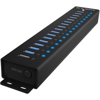 ICY BOX IB-HUB1717-U3 USB 3.2 Gen 1 (3.1 Gen 1) Type-A 5000 Mbit/s Nero, Hub USB USB 3.2 Gen 1 (3.1 Gen 1) Type-A, USB 3.2 Gen 1 (3.1 Gen 1) Type-A, USB di tipo B, 5000 Mbit/s, Nero, Cina, dC