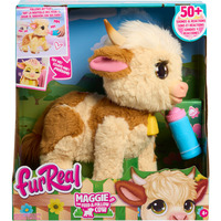 Just Play FurReal Maggie, Peluche animali Mucca, 4 anno/i, Interattivo, Stilo AA, Batterie incluse