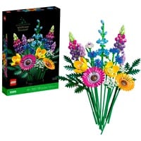 Botanicals 10313 Bouquet Fiori Selvatici Finti con Papaveri e Lavanda Artificiali, Regalo Adulti da Collezione Botanica, Giochi di costruzione