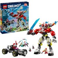 DREAMZzz 71497 Mech Tigre di Cooper e Bolide di Zero, Gioco di Ruolo per Bambini 9+ con Veicoli Giocattolo Trasformabili, Giochi di costruzione