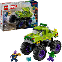 LEGO | Marvel 76312 Truck di Hulk Contro Thanos - Camion Giocattolo per Supereroi con 2 Minifigure, Giochi per Bambini 7+ Anni, Giochi di costruzione Giochi per Bambini 7+ Anni, Set da costruzione, 7 anno/i, Plastica, 229 pz, 393 g