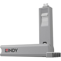 Lindy 40427 clip sicura Bloccaporte + chiave USB tipo-C Bianco 5 pz, Castello Bloccaporte + chiave, USB tipo-C, Bianco, 5 pz, 10 g