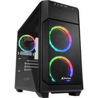 Sharkoon V1000 RGB Micro Tower Nero Nero, Micro Tower, PC, Nero, micro ATX, Mini-ITX, Giocare, Multi