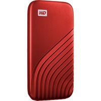 WD My Passport 2000 GB Rosso, Disco a stato solido rosso, 2000 GB, USB tipo-C, 3.2 Gen 2 (3.1 Gen 2), 1050 MB/s, Protezione della password, Rosso