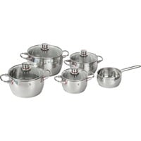 WMF Quality One 07.7455.6380 set di pentole 9 pz accaio, Set di bollitura, Acciaio inox, Acciaio inox, Acciaio inox, Acciaio inox, Acciaio inox