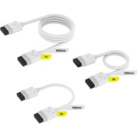 Corsair Kit cavi iCUE LINK, 600 / 200 / 100mm, dritto, Cavo bianco
