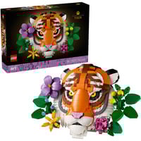 ART 31217 Collezione Animali - Tigre, Animale 3D da Costruire con Decorazioni di Fiori e Piante per Adulti, Regalo Creativo, Giochi di costruzione
