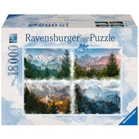 Ravensburger RAV Puzzle Märchenschloss in 4 Jahresz.| 16137 18000 pz 18000 pz, 14 anno/i