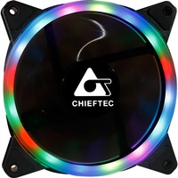 Chieftec AF-12RGB sistema di raffreddamento per computer Ventilatore 12 cm Nero 1 pz Nero/Bianco, Ventilatore, 12 cm, 1200 Giri/min, Nero