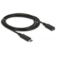 DeLOCK 85534 cavo USB 1,5 m USB 3.2 Gen 1 (3.1 Gen 1) USB C Nero, Cavo di prolunga Nero, 1,5 m, USB C, USB C, USB 3.2 Gen 1 (3.1 Gen 1), Nero