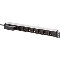 Digitus Multipresa 19" PDU con profilo in alluminio, 7 vie, Ciabatta Nero/alluminio