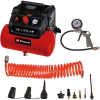 EINHELL TC-AC 190/6/8 OF Set compressore ad aria 1200 W 190 l/min rosso/Nero, 190 l/min, 8 bar, 1200 W, 8,8 kg