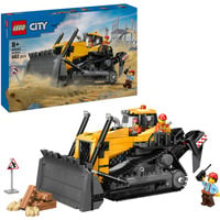 LEGO City 60466 Bulldozer Giallo Giocattolo, Veicolo da Cantiere con 3 Minifigure e Segnali Stradali, Idea Regalo da 8+ Anni, Giochi di costruzione Veicolo da Cantiere con 3 Minifigure e Segnali Stradali, Idea Regalo da 8+ Anni, Set da costruzione, 8 anno/i, Plastica, 682 pz, 996 g