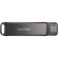 SanDisk iXpand unità flash USB 256 GB USB Type-C / Lightning 3.2 Gen 1 (3.1 Gen 1) Nero, Chiavetta USB Nero, 256 GB, USB Type-C / Lightning, 3.2 Gen 1 (3.1 Gen 1), Girevole, Protezione della password, Nero