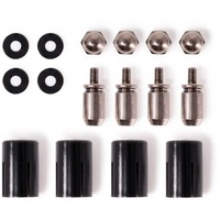 Alphacool Montaggio Core Push 17mm M3/M4/UNC 6-32 Set 4x Nero/Argento