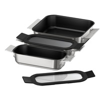 Bosch HEZ9FF030, Set di padelle accaio/Nero