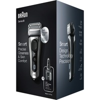 Series 8 8457cc Rasoio Elettrico Barba, Testina Con Rifinitore Di Precisione 3+1, Tecnologia Sonica E Adattamento Della Testina Di 40°, Stazione SmartCare 4 In 1, Wet&Dry