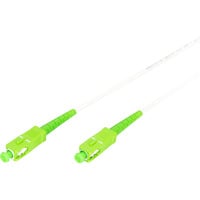 Digitus Cavo patch in fibra ottica simplex, rinforzato in acciaio, monomodale, SC/APC > SC/APC bianco