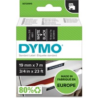 Dymo D1 - Standard Etichette - Bianco su nero - 19mm x 7m, Nastro di scrittura Bianco su nero, Poliestere, Belgio, -18 - 90 °C, DYMO, LabelManager, LabelWriter 450 DUO