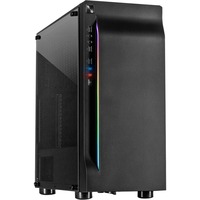Inter-Tech A-3411 Creek Tower Nero, Chassis Tower Nero, Tower, PC, Nero, ATX, ITX, micro ATX, Blu, Verde, Rosso, Frontale