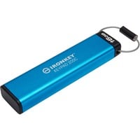 Kingston IronKey Keypad 200C USB-C da 16 GB, FIPS 140-3 livello 3 AES-256, Chiavetta USB FIPS 140-3 livello 3 AES-256, 16 GB, USB tipo-C, 3.2 Gen 1 (3.1 Gen 1), 145 MB/s, Sleeve, Blu