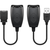 USB - extension Ethernet, 40m cavo USB USB A Nero