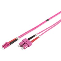 Digitus Cavo patch LWL, duplex, connettore LC > SC, multimode OM4 lilla