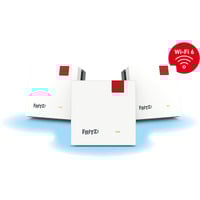 FRITZ! 1600 Sistemi Wi-Fi Mesh, Ripetitore bianco/grigio, Mesh Set 1600, Rosso, Bianco, Interno, Sistema Mesh, Sistema, Dual-band (2.4 GHz/5 GHz), Wi-Fi 6 (802.11ax)