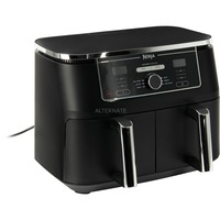 Ninja Foodi MAX Friggitrice ad aria a doppia zona AF400EU, Friggitrice ad aria calda Nero