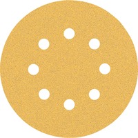 Bosch 2 608 900 805 fornitura per utensili rotanti per molatura/levigatura Legno Carta abrasiva, Foglio abrasivo Carta abrasiva, Legno, Bosch, Marrone, Rotondo, 12,5 cm