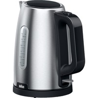 Braun WK 1500 bollitore elettrico 1,7 L 2200 W Nero, Acciaio inox accaio/Nero, 1,7 L, 2200 W, Nero, Acciaio inox, Indicatore del livello dell'acqua, Arresto di sicurezza contro il surriscaldamento