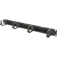 Digitus Porta accessori, Instradamento dei cavi Nero, Pannello di gestione del cavo, Nero, Acciaio, 1U, 19", Turchia