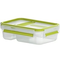 Emsa 518103 recipiente per cibo 0,6 L Trasparente 1 pz, Scatola per il pranzo verde chiaro/trasparente, 0,6 L, Trasparente, Polipropilene (PP), Elastomero Termoplastico (TPE), Germania, 135 mm, 195 mm