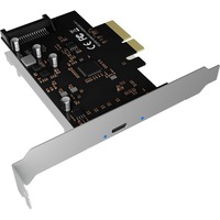 ICY BOX IB-PCI1901-C32 scheda di interfaccia e adattatore Interno USB 3.2 Gen 2 (3.1 Gen 2) PCIe, USB 3.2 Gen 2 (3.1 Gen 2), Maschio, PCIe 3.0, SATA a 15 pin, Nero