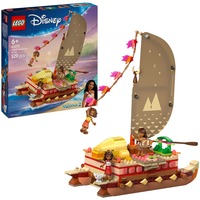 Disney Princess ǀ Disney 43270 La Canoa di Vaiana, Barca Giocattolo con 4 Personaggi, Barca e Accessori, Giochi per Bambine e Bambini 6+, Giochi di costruzione