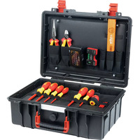 Wiha Valigetta porta attrezzi Set Base L elettrico, Set di strumenti rosso/Giallo