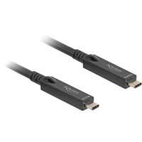 DeLOCK Cavo attivo ottico USB-C 8K video + dati + PD Nero