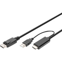 Digitus AK-330111-020-S, Cavo Nero