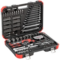 GEDORE Set di chiavi a bussola rosso 1/4" + 1/2", 232 pezzi, Set di strumenti rosso/Nero