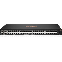 Hewlett Packard Enterprise Aruba 6100 48G 4SFP+ Gestito L3 Gigabit Ethernet (10/100/1000) 1U Nero Gestito, L3, Gigabit Ethernet (10/100/1000), Montaggio rack, 1U