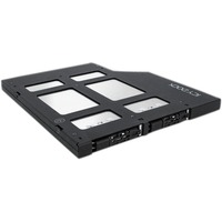 Icy Dock MB852M2PO-B parte del case del computer Universale Gabbia HDD, Inquadramento Nero, Universale, Gabbia HDD, Acrilonitrile butadiene stirene (ABS), Metallo, Nero, 128,1 mm, 159,3 mm