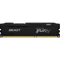 Kingston FURY FURY Beast memoria 8 GB 1 x 8 GB DDR3 1600 MHz Nero, 8 GB, 1 x 8 GB, DDR3, 1600 MHz, 240-pin DIMM, Nero